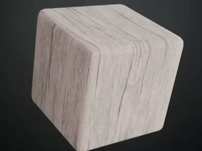 Light Grey Bark Textured Wood Veneer PBR Texture