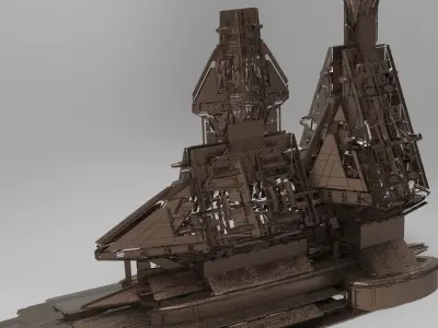 Ra Has Returned Sci-Fi City Tower ruin 2 3D model