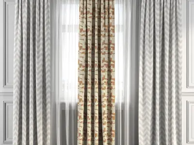 Curtain Set 117 3D model