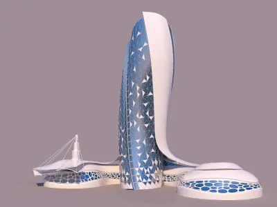 0107 - Organic Skyscraper 3D model