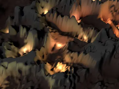 Sci-fi landscape 002 3D model