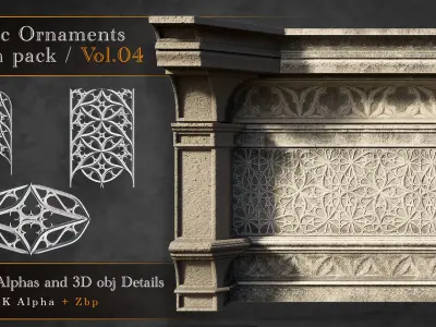 Gothic Ornaments Alpha and Obj Pack