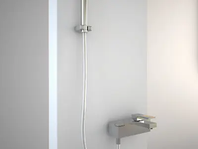 6 Showers Collection stainless steel shower head 3D Model Pack