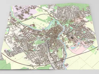Cityscape Nitra Slovakia 3D model