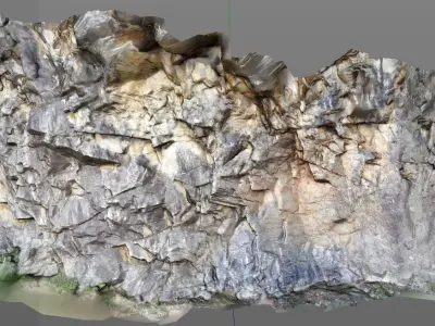 3D Scanned Rock and Cliff face 003 3D model