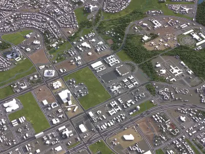 Abuja - 3D City Model Low-poly 3D model