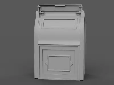 Mailbox old mail box Low-poly 3D model