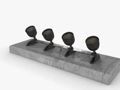 Floodlight 01 Low-poly 3D model