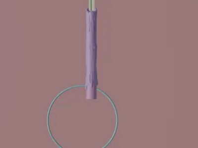 Candle Light with Metal Stand Low-poly 3D model