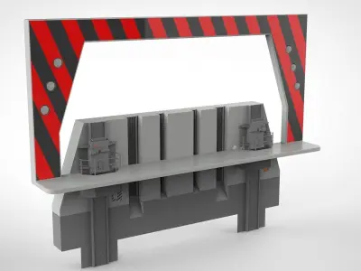 sci-fi antinuclear gates 3D model