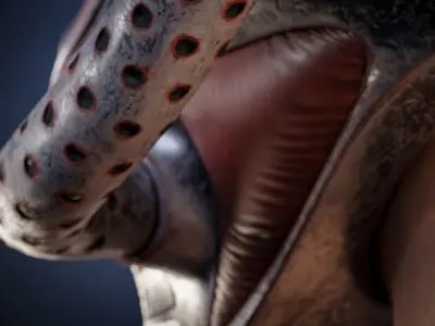 sci-fi helmet Low-poly 3D model