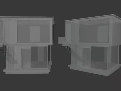 Exterior Modern small house 3D model