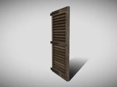 Medieval Shutter Window Low-poly 3D model