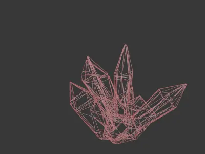Tight Crystal Bundle Low-poly 3D model
