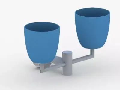 1464 - Bra Lamp Low-poly 3D model