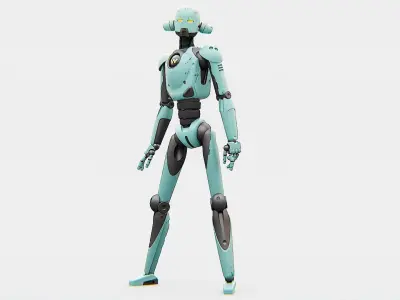 ANDROID JUNO FEMALE  RIGGED 3D model