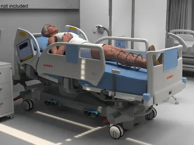  Patient with Ilizarov Apparatus on Bed 