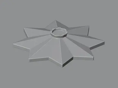 Eternal Flame of Uzbekistan with Animated Fire 3D model