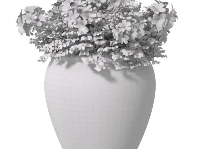 Garden Flowers Container Pot Plant 3D model