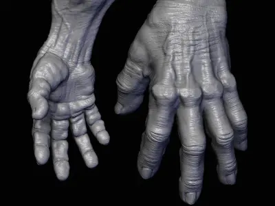 Realistic Alien 10 Sculpt 3D model