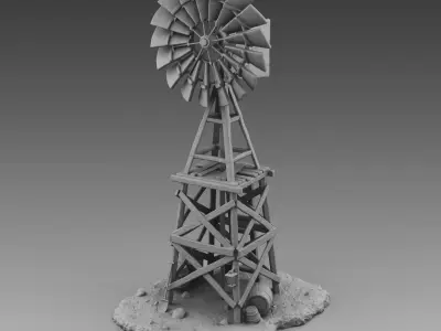 Wind turbine 3D print model