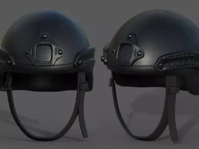 Helmet military combat soldier armor  Low-poly 3D model 7