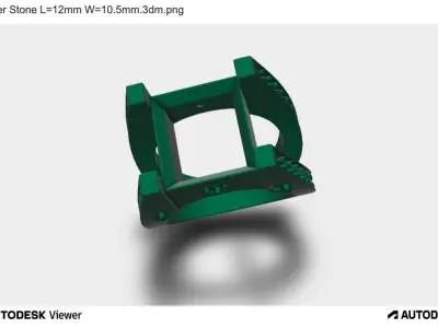 Men Ring with Emerald Cut Stone 3D print model