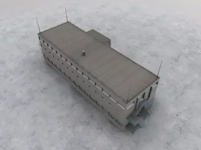 EDDF Building 4 Low-poly 3D model