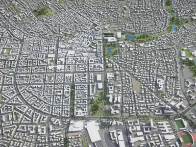 Wiesbaden  Low-poly 3D model