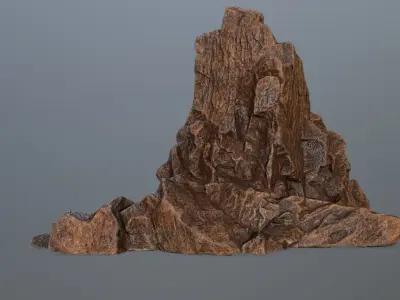 rock gate Low-poly 3D model