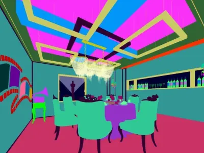 Business Restaurant - Coffee - Banquet  31 3D model
