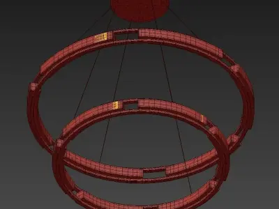Chandelier circular led pendant light 3D model purchase