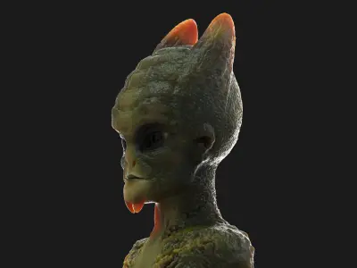 Alien creature stl 3D print model
