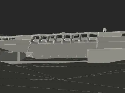 Somerset Dam Low-poly 3D model