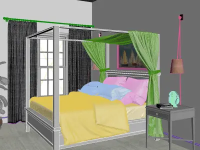 Bedroom Casablanca 3D model