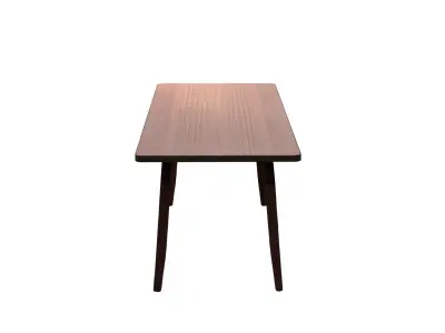 Modern Basic Wooden Dining Table Low-poly 3D model
