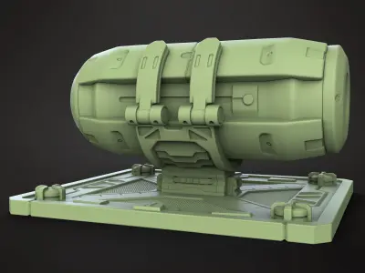 sci fi container v1 highpoly zbrush model 3D model