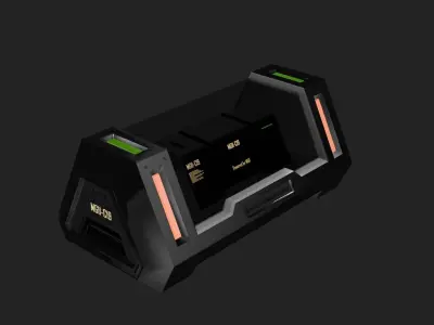 SCI-FI BOX Low-poly 3D model
