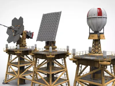 Sci fi Antenna 1 3D model