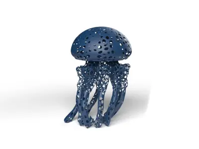Jellyfish Voronoi Low-poly 3D model