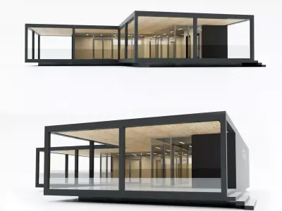 Villa house 14 Low-poly 3D model