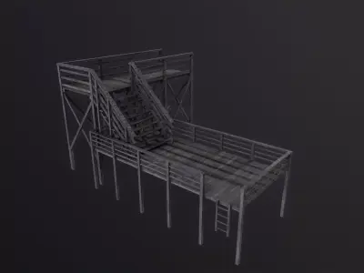 Dock 3D Model Low-poly 3D model