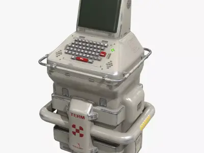 Sci-Fi Console PBR Low-poly 3D model
