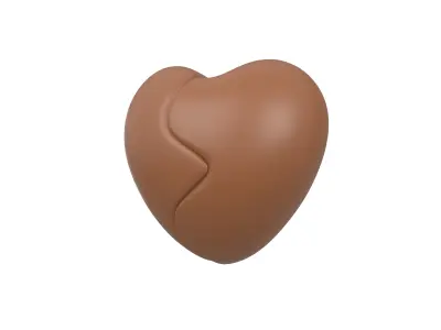 Broken Heart v1 005 Low-poly 3D model