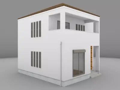 House model for background 03 Low-poly 3D model