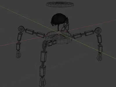 AlwaysThinking brain in glass container 3D model