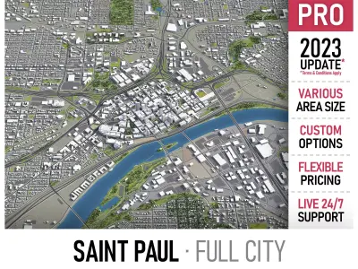 Saint Paul Low-poly 3D model