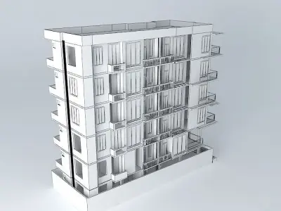 apartment building bangladesh 3D model