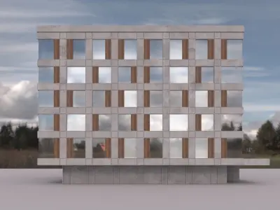 Modern Public Building 3D model