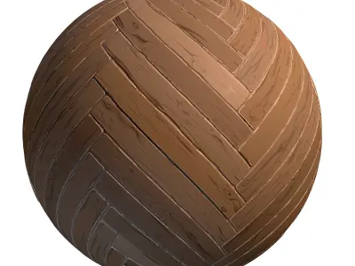 Stylized PBR Texture - Wood Floor Parquet Texture
